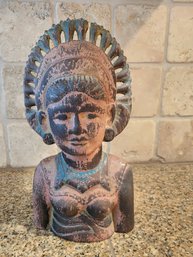 #130 Antique Wood Bali Bust