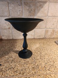 #140 Black Metal Pedestal Dish