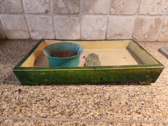 #143 Ikebana Planter With Frog