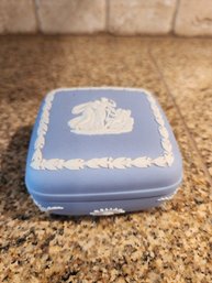 #147 Wedgewood Blue Jasperware Trinket Dish Square
