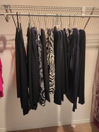 #157 Lot Of Black And White Tops And Sweaters