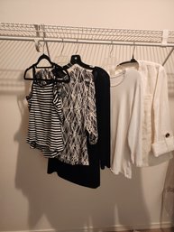 #162 Lot Of Chicos And Jones Of New York And More Black And White Tops
