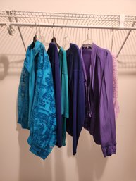 #169 Lot Of Galaxy Colored Tops