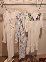 #171 Cozy Cotton Nightgowns  Blue One Is Soft Flannel