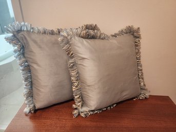 #188 2 Loop Fringe Silk Down Filled Pillows