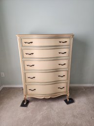 #200 Drexel Touraine 5 Drawer Tallboy Dresser