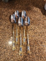 #235 Set Of 5 Royal Albert Ice Tea Spoons