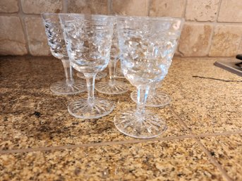 #253 Waterford Tralee Pattern Cordial Glasses Set Of  8