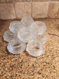 #255 Set Of 10 Crystal Napkin Rings