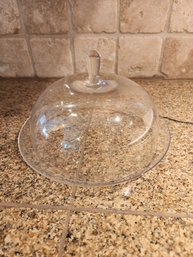 #266 Fine Crystal Cheese Dome Dish