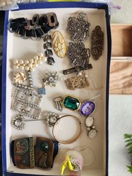 #270 Assorted Jewelry Lot Some Of The Pins Are Sterling