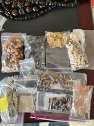 #271 Beads, Broken Necklaces And Jewelry Making Items