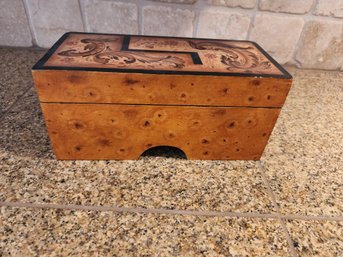 #36 Beautiful Hand Painted And Lacquered Wood Box