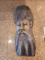 #41 Hand Carved Head Mural From Haiti