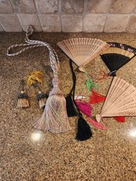#55 Lot Of Tassels And Fans
