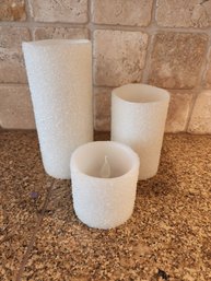 #64 Lot Of 3 Quality Battery Candles