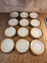 #77 NORATAKI GOLDKIN SOUP BOWL SET OF 12