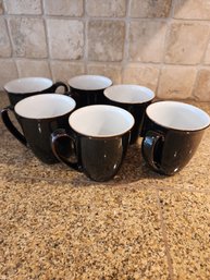 #82 SET OF 6 BROWN DENBY OF ENGLAND COFFEE MUGS