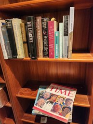 #130 LOT 4 OF NEWER HARD BACK BOOKS AND SOME MAGAZINES