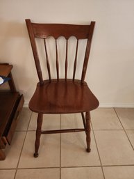 #131 VINTAGE WOOD CHAIR17X16X34 18.5' SEAT HEIGHT
