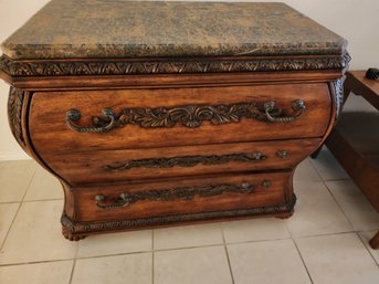 #133 PRETTY BOMBE CHEST WITH BROKEN AND MISSING HANDLES