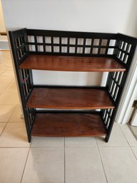 #135 FOLDING SHELF WOOD AND BLACK