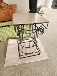 #152 METAL OUTDOOR TABLE WITH TILE TOP. VERY PRETTY