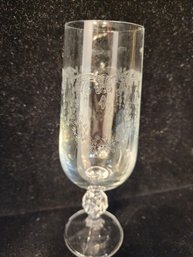#181 SET OF 8 BOHEMIA IMPORT CHAMPAGNE GLASSES