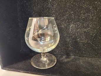 #186 BEAUTIFUL FRENCH ETCHED CORDIAL GLASSES SET OF 4