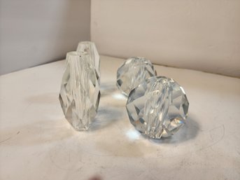 #210 4 Crystal Chunky Architectural Salvage Pieces