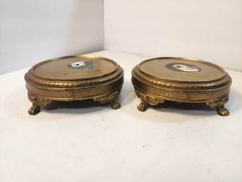 #212 2 Metal Ornate Risers