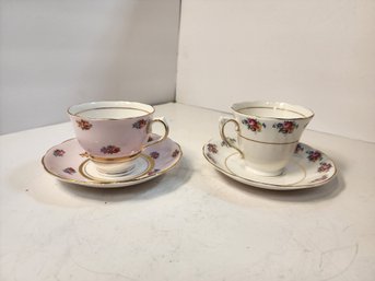 #216 2 Teacup Sets Both Very Pretty