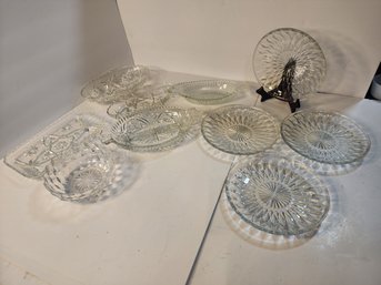 #8 Lot Of 10 Crystal And Glass Dishes For Use Or Crafts