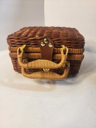 #13 Adorable Childs Picnic Basket Tea Set