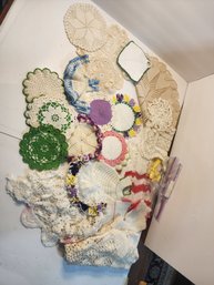 #39 Lot Of Crochet Vintage Lines And Doilies
