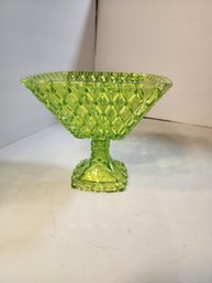 #50 Green Glass Dish