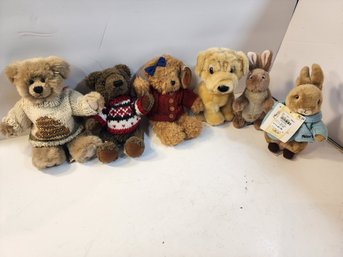 #60 Lot Of 6 Plush Toys