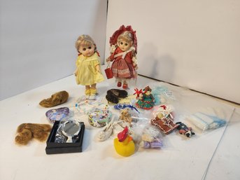 #64 2 Dolls And Lots Of Doll Accessories
