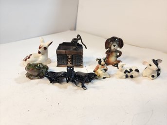 #67  Lot Of Assorted Mini (mostly)  Porcelain Figurines Love The Bat!