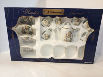 #78 Kinder Porcelain Hummel Porcelain Tea Set  New In Box