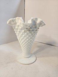 #96 Vintage White Milk Drop Vase