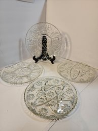 #98 Lot Of Depression Clear Glass Dishes