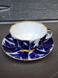 #116 Prussia Hand Painted Teacup High End And Fancy