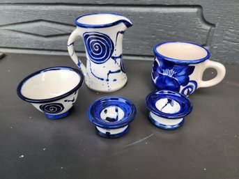 #127 Irish Mud Works Pottery Cups And Such
