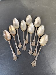#131 Awesome Lot Of 9 Rogers Bros. Teaspoons A1 X11