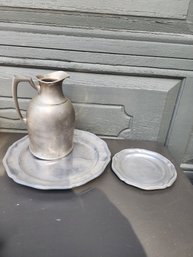 #136 Lot Of Antique And Vintage Pewter.