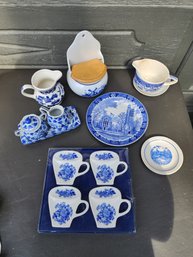 #140 Lot Of Blue And White Dish Ware Including Spode