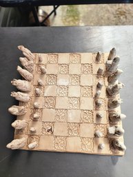 #170 Clay Hand Made Chess Set