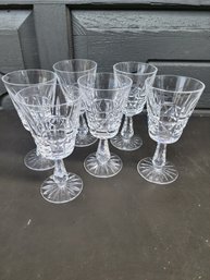 #175 Lot Of 6 Waterford Wine Glasses