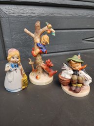 #197 Antique Hummel Figurines And Bell Figurine